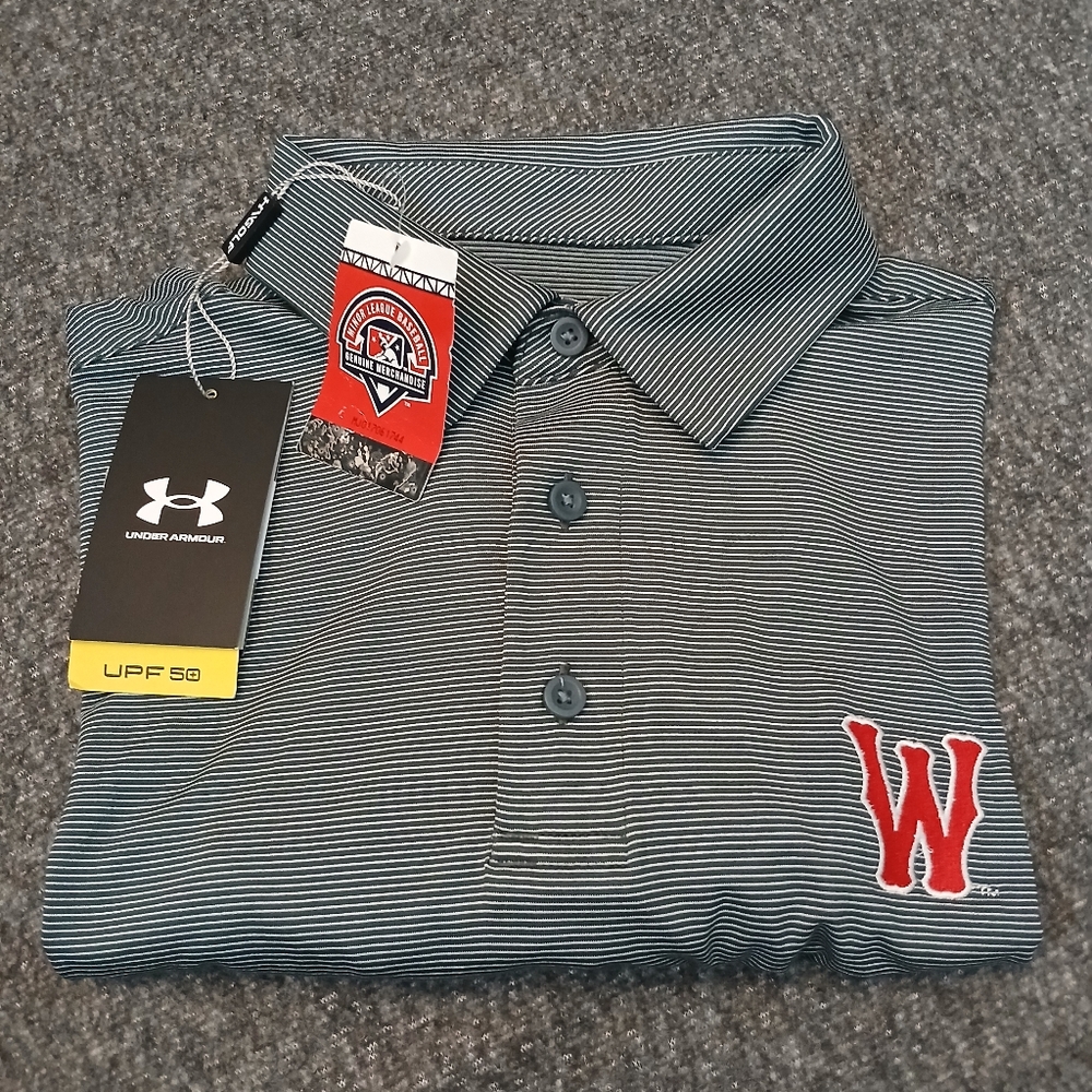 Under Armour Golf Polo Shirt Mens Size Small Gray Washington Nationals MLB NWT
